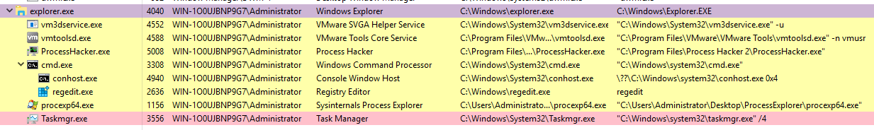 There will be many child processes for explorer.exe.